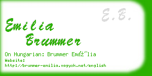emilia brummer business card